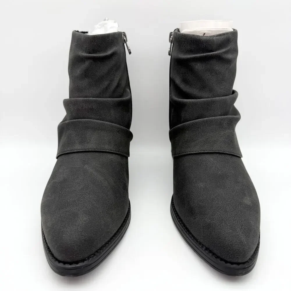 Blowfish Malibu Womens Riley Ankle Bootie US 10 M EU 40.5 Black Vegan Suede NIB